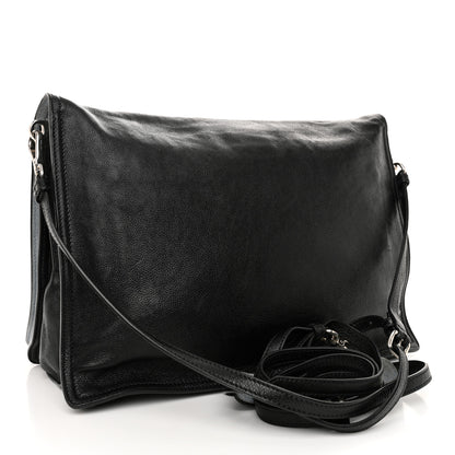 Prada Glace Calf Etiquette Flap Black Astrale 3 of 10