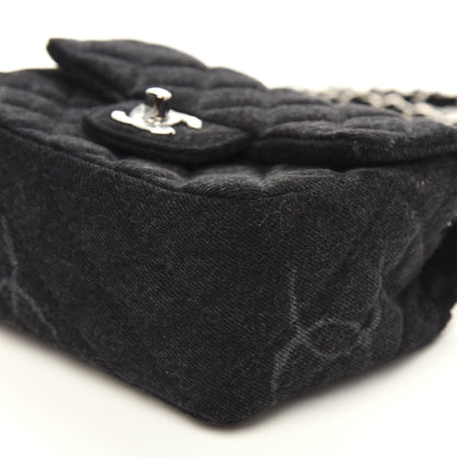 Chanel Denim CC Quilted Mini Square Flap Black 10 of 11