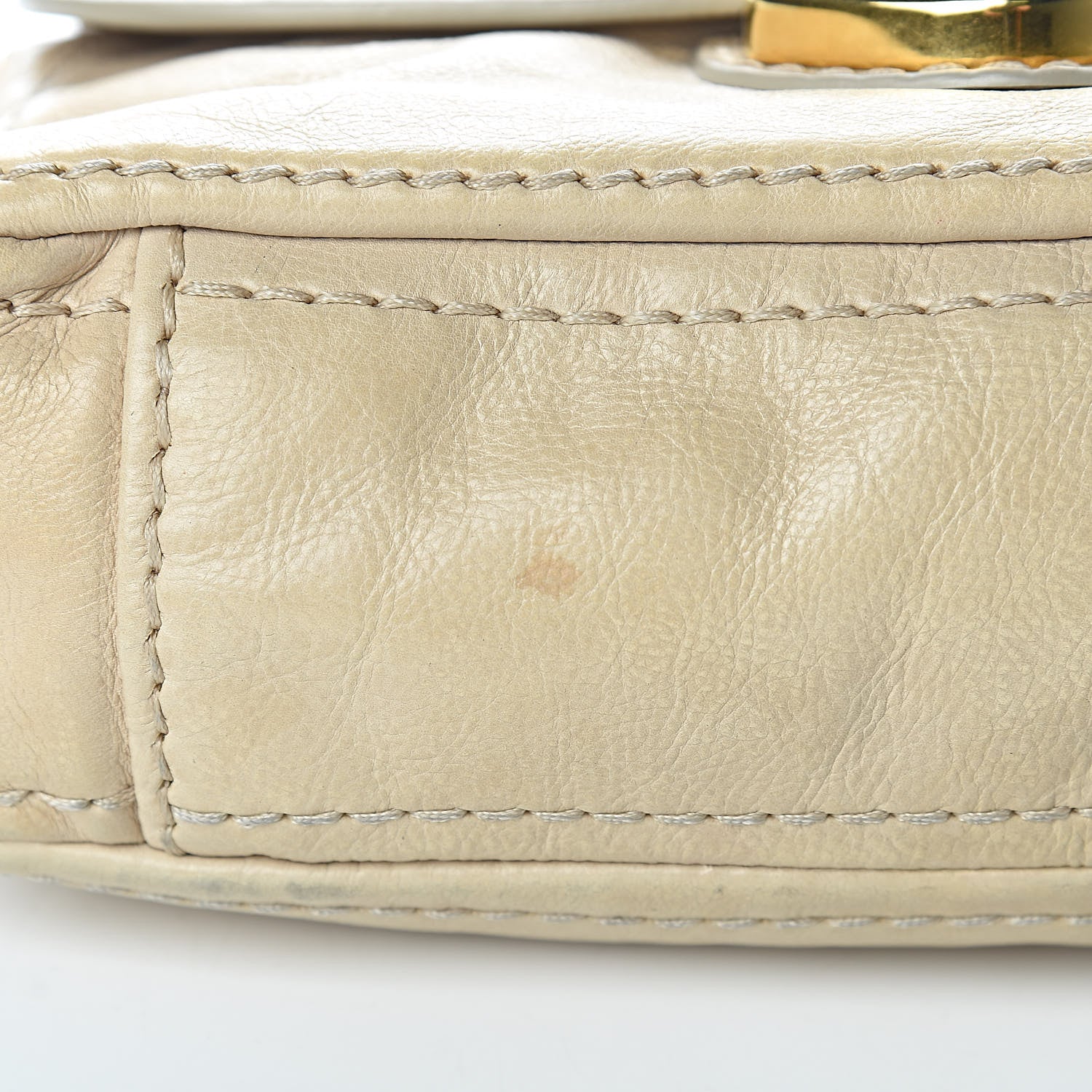Prada Glace Calf Pushlock Chain Shoulder Bag Ginestra 11 of 12