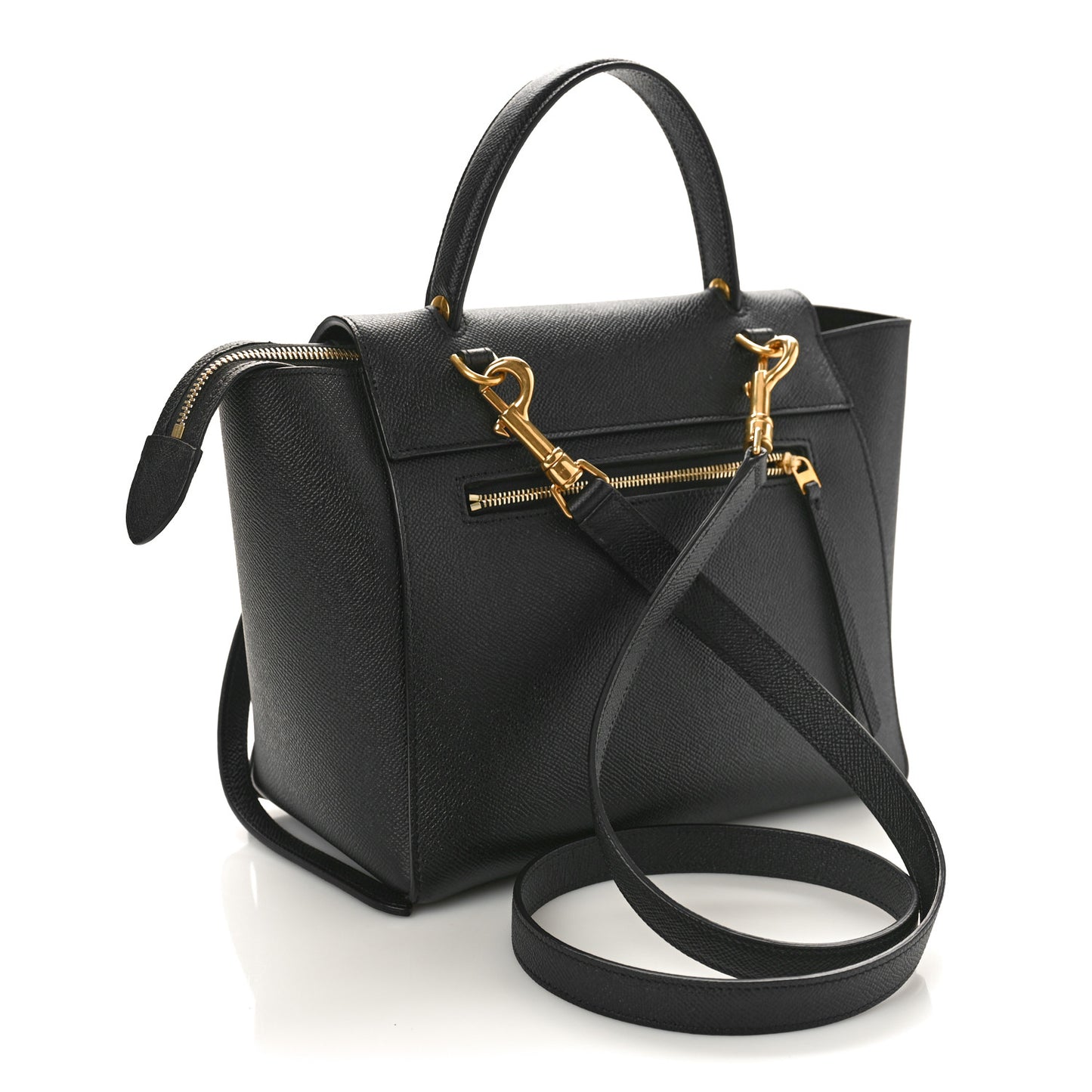 Grained Calfskin Micro Belt Bag Black