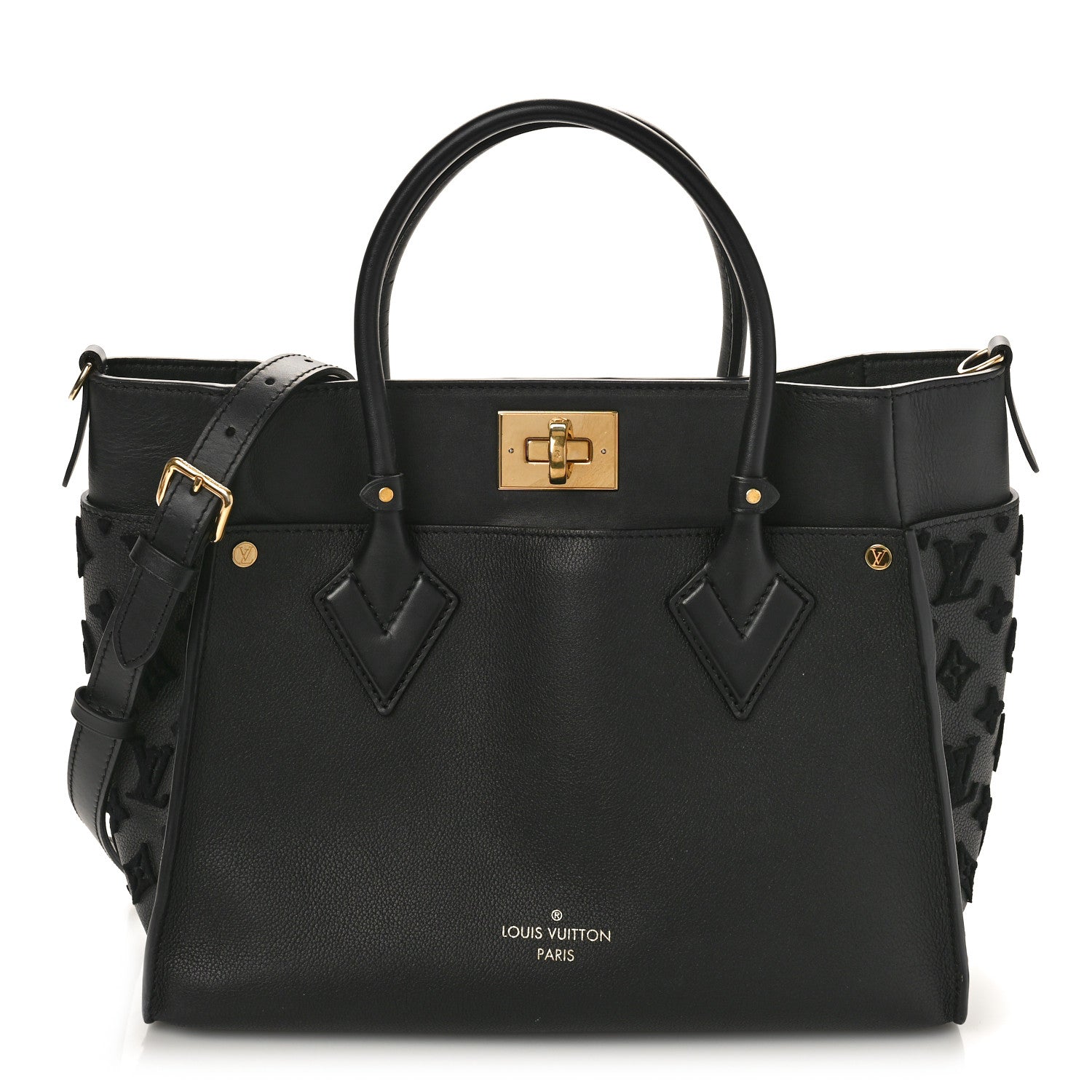 Louis Vuitton Calfskin Monogram Tufting On My Side Black 1 of 9