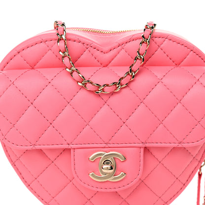 Chanel Lambskin Quilted CC In Love Heart Bag Pink 8 of 11