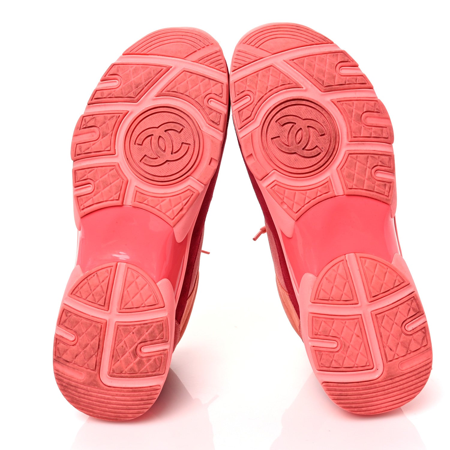 Chanel Kid Suede Calfskin Mens Sneakers 42 Coral 5 of 8