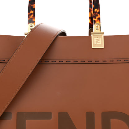 Fendi Vitello King Plexiglass Medium Fendi Sunshine Shopper Tote Cuoio 8 of 15