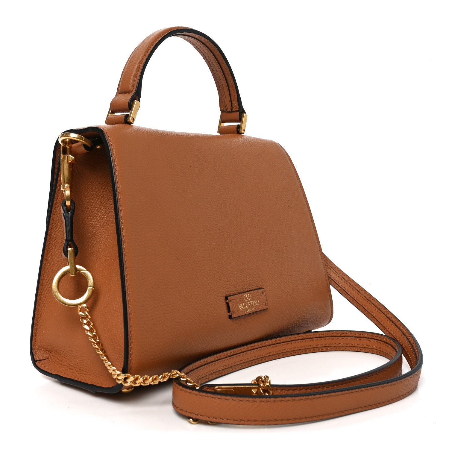 Valentino Garavani Grainy Calfskin Small VSling Top Handle Bag Almond Beige 3 of 9