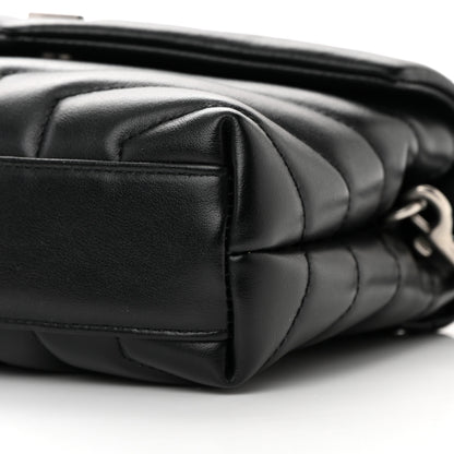 Saint Laurent Calfskin Y Quilted Monogram Toy Loulou Crossbody Bag Black 10 of 13