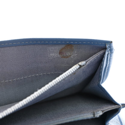 Chanel Patent Calfskin Quilted Yen Wallet Blue 9 of 15