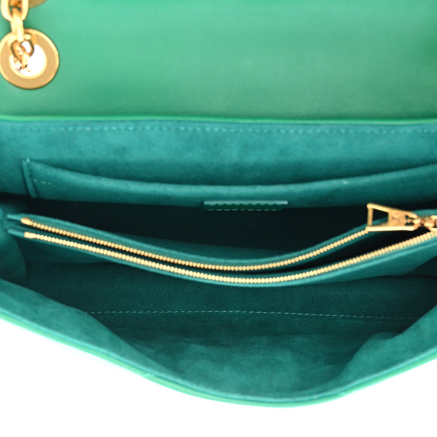Louis Vuitton Calfskin New Wave Chain Bag MM NM Emerald 5 of 13