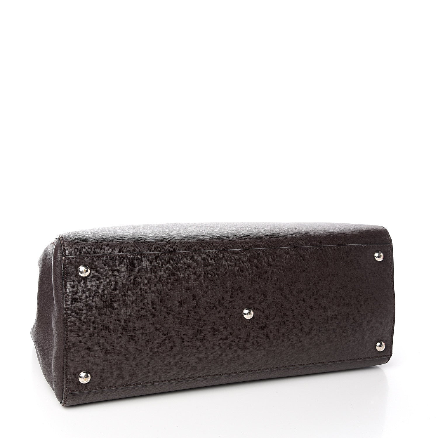 Fendi Vitello Elite Regular 2Jours Tote Caffe Noir 3 of 14