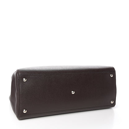Fendi Vitello Elite Regular 2Jours Tote Caffe Noir 3 of 14