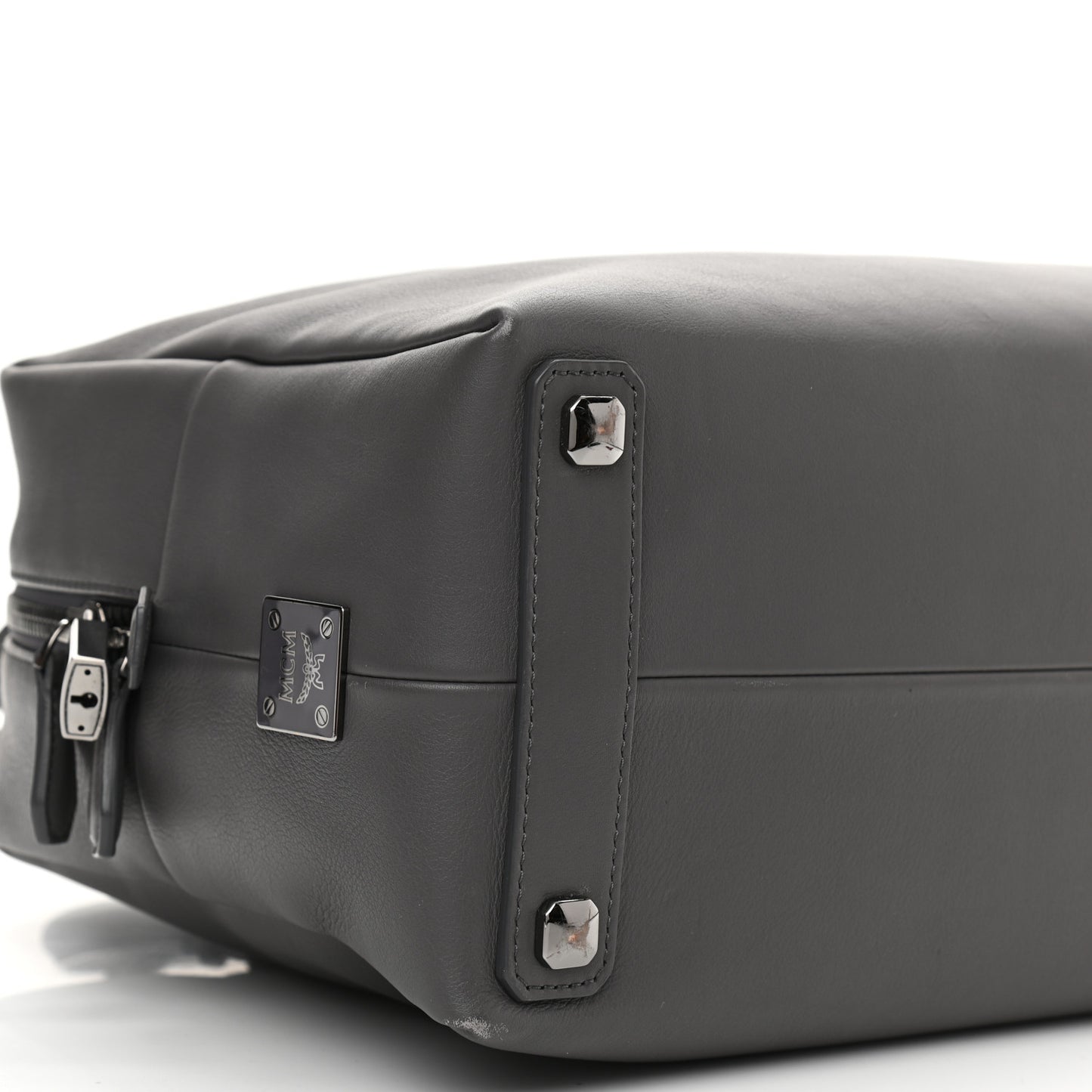 Calfskin Boston Bag Grey