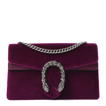 Gucci Velvet Super Mini Dionysus Shoulder Bag Fuchsia Violet Cyclamen 1 of 10