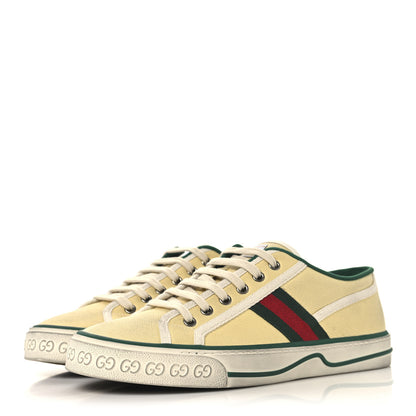 Gucci Old Tennis Tweed Web Mens 1977 Tennis Sneakers 8 Burro Mystic White 4 of 10