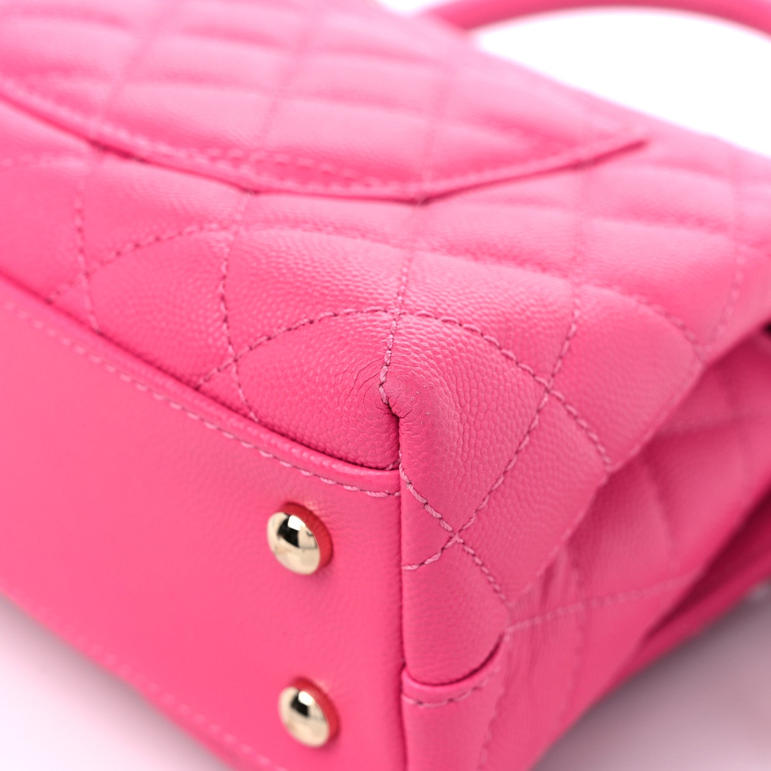 Chanel Caviar Quilted Mini Coco Handle Flap Rose 11 of 12