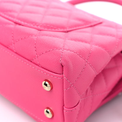 Chanel Caviar Quilted Mini Coco Handle Flap Rose 11 of 12