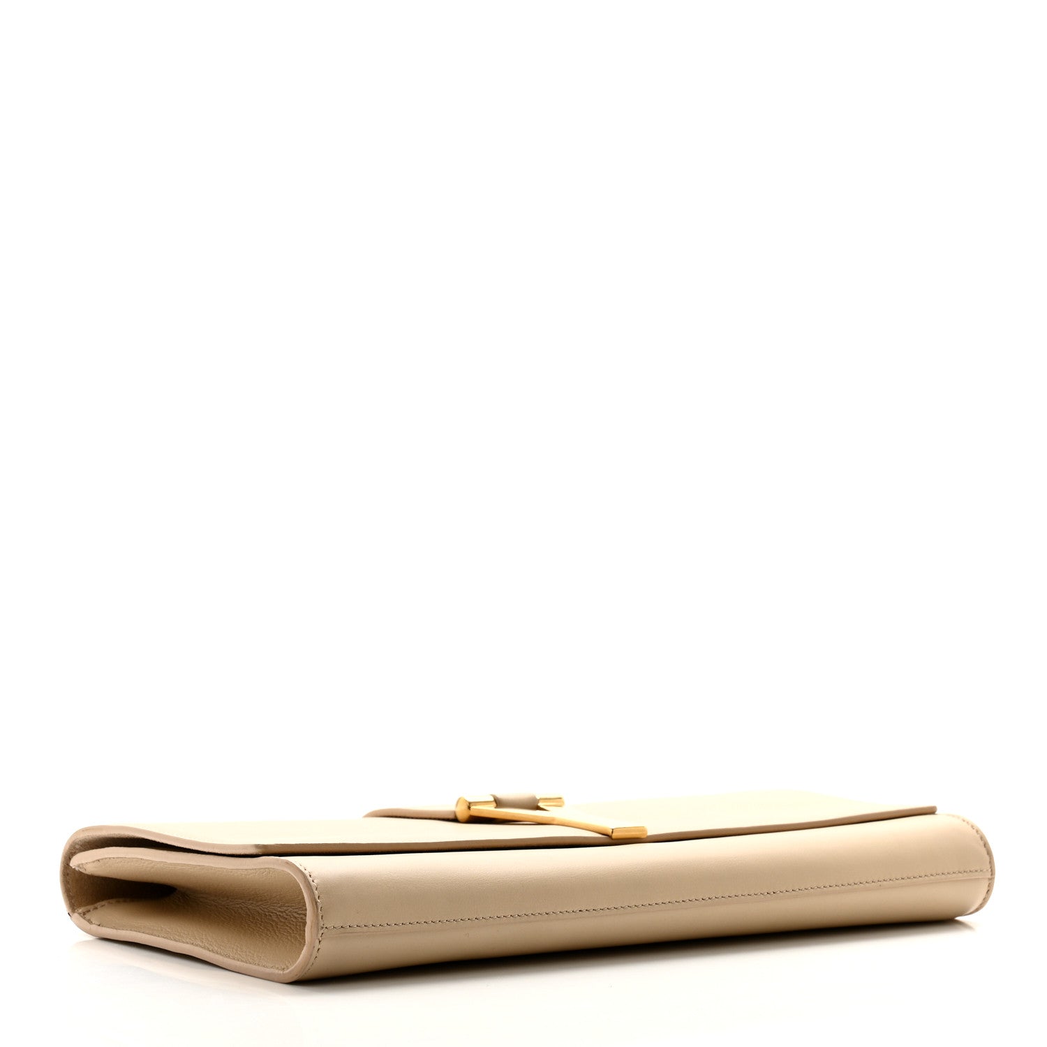 Saint Laurent Calfskin Classic Y Ligne Clutch Light Beige 4 of 14