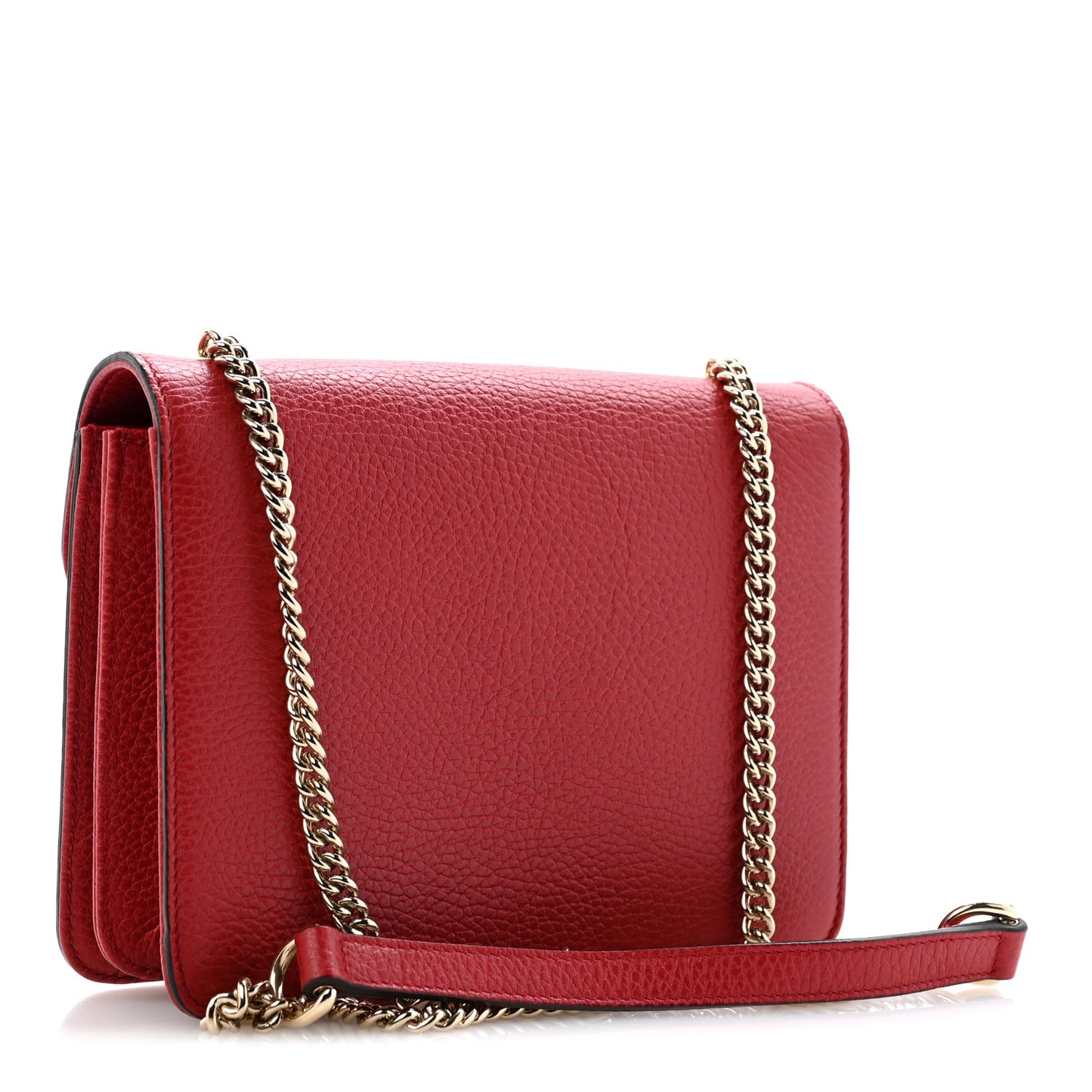 Dollar Calfskin Small Interlocking G Shoulder Bag Red