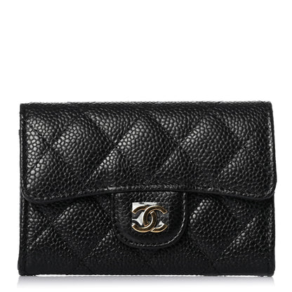Chanel Caviar Quilted Flap Card Holder Black 1 of 4