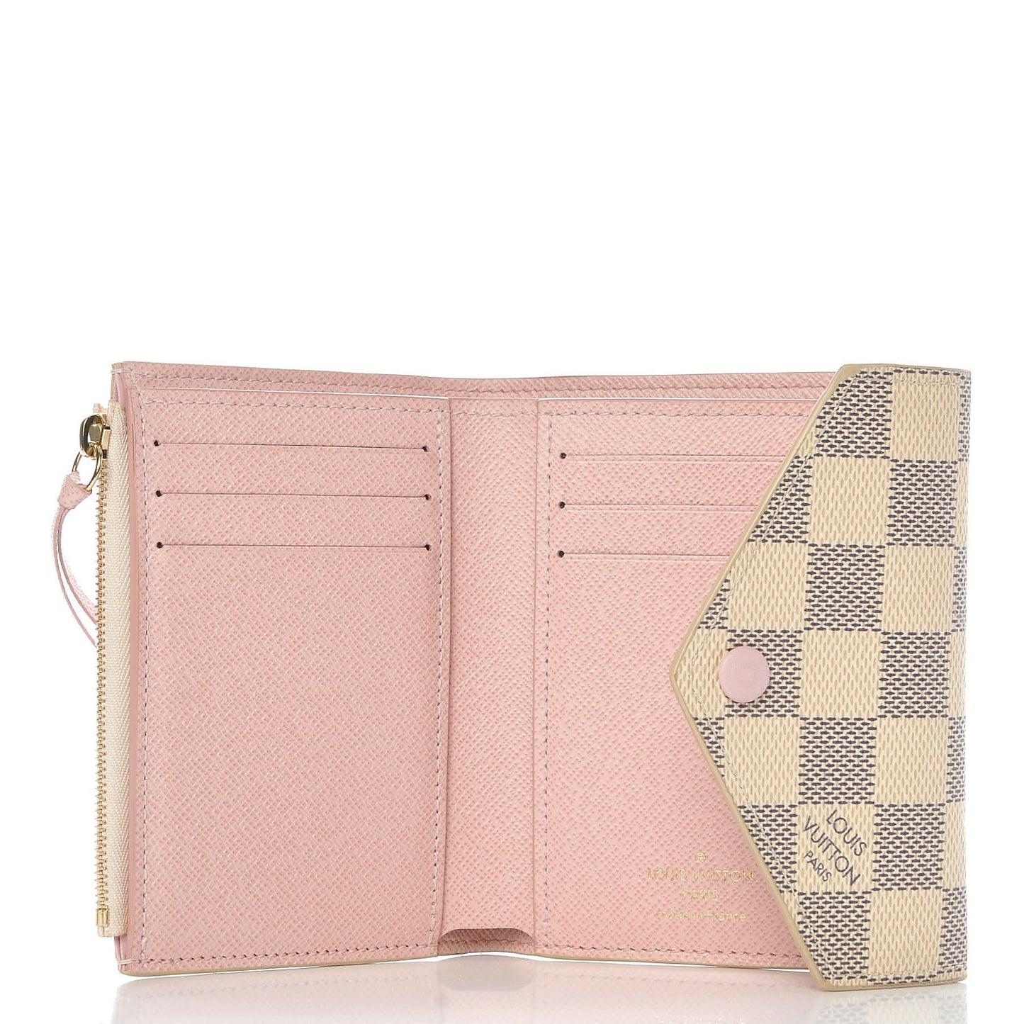 Damier Azur Victorine Wallet Rose Ballerine