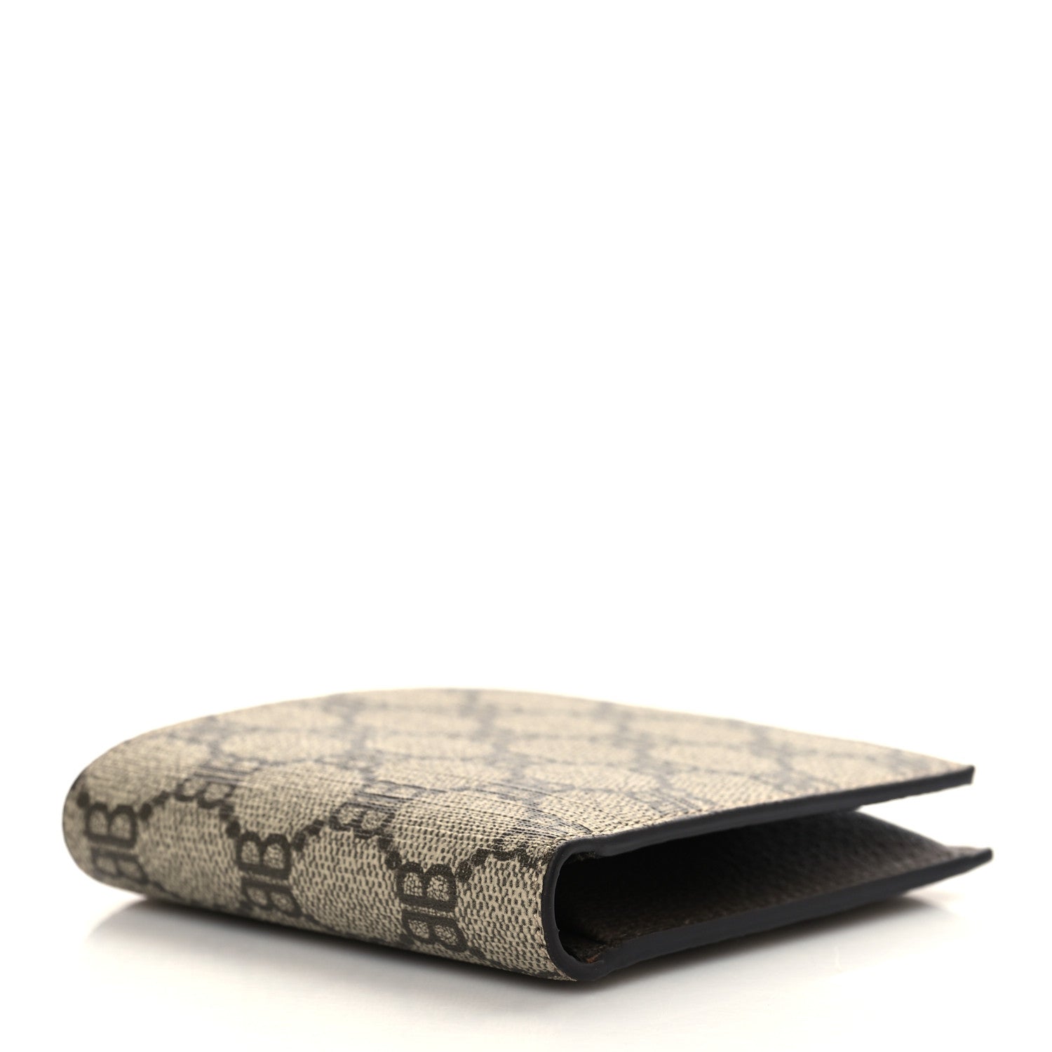 Gucci X BALENCIAGA BB Supreme Monogram Bi-Fold Wallet Beige Ebony 4 of 6