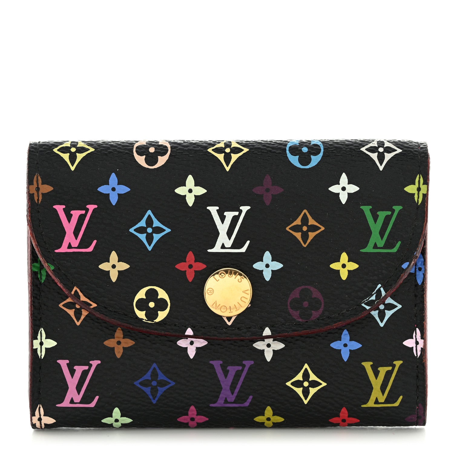 Louis Vuitton Monogram Multicolor Business Card Holder Black Grenade 1 of 11