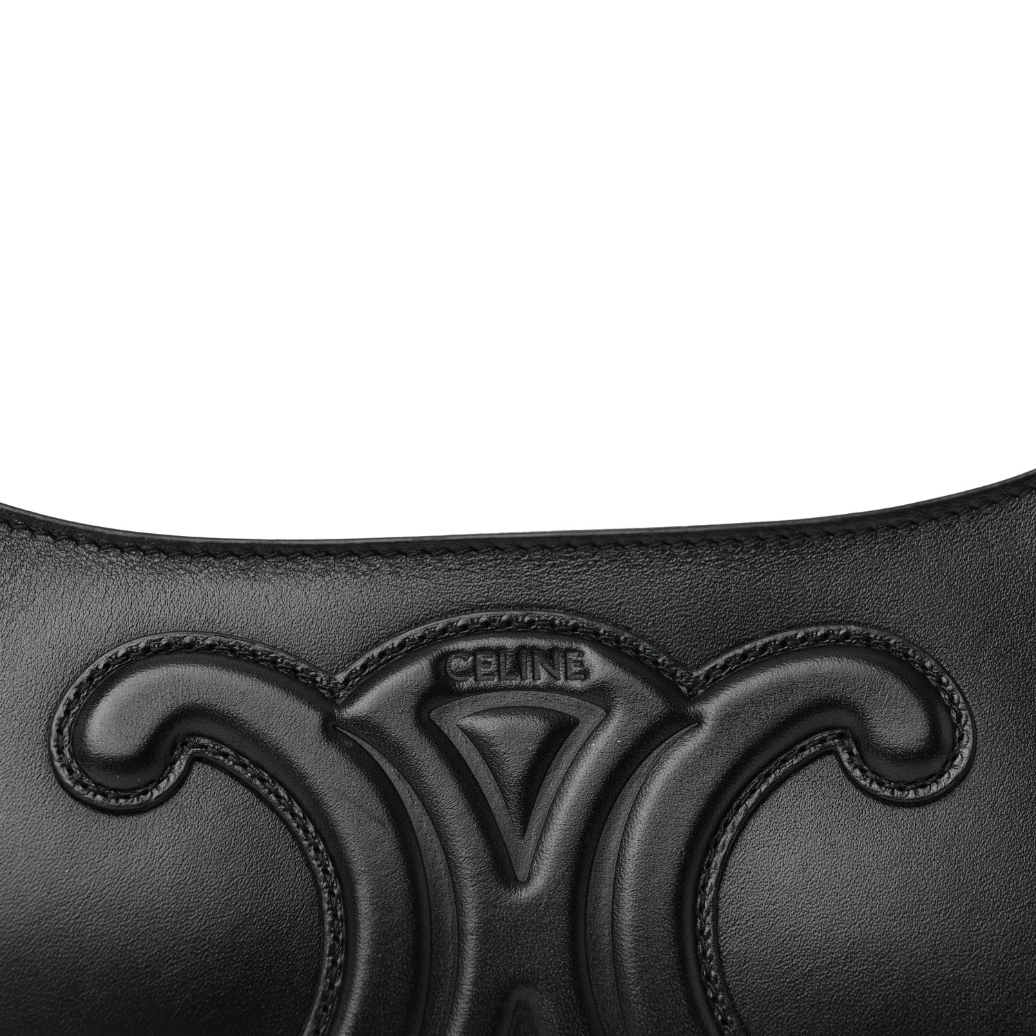 Celine Smooth Calfskin Cuir Triomphe Shoulder Bag Black 7 of 14