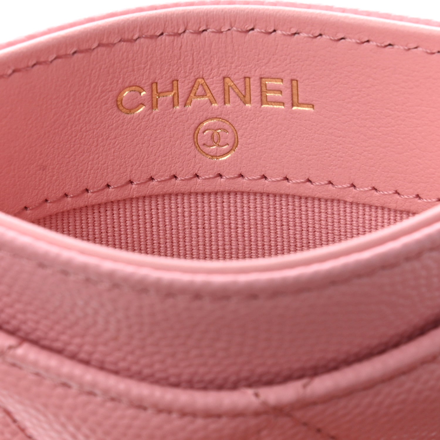 Chanel Caviar Quilted Card Holder Pink 6 of 8