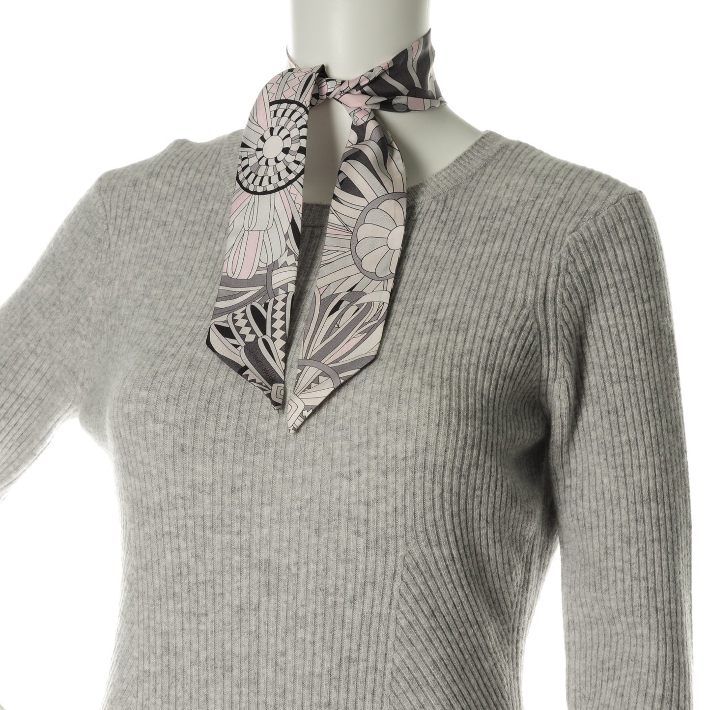Silk Les Flots Du Cheval Twilly Gris Rose Pale Black