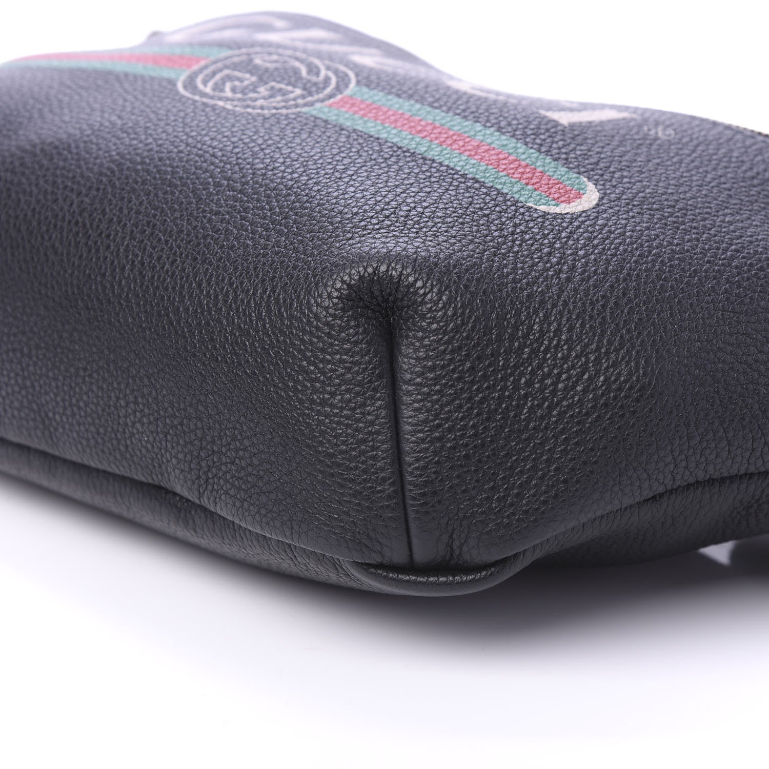 Gucci Grained Calfskin Logo Belt Bag Black 7 of 11