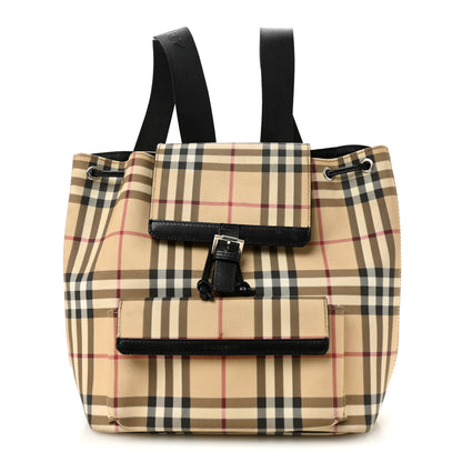 Burberry House Check Drawstring Backpack Black 1 of 13