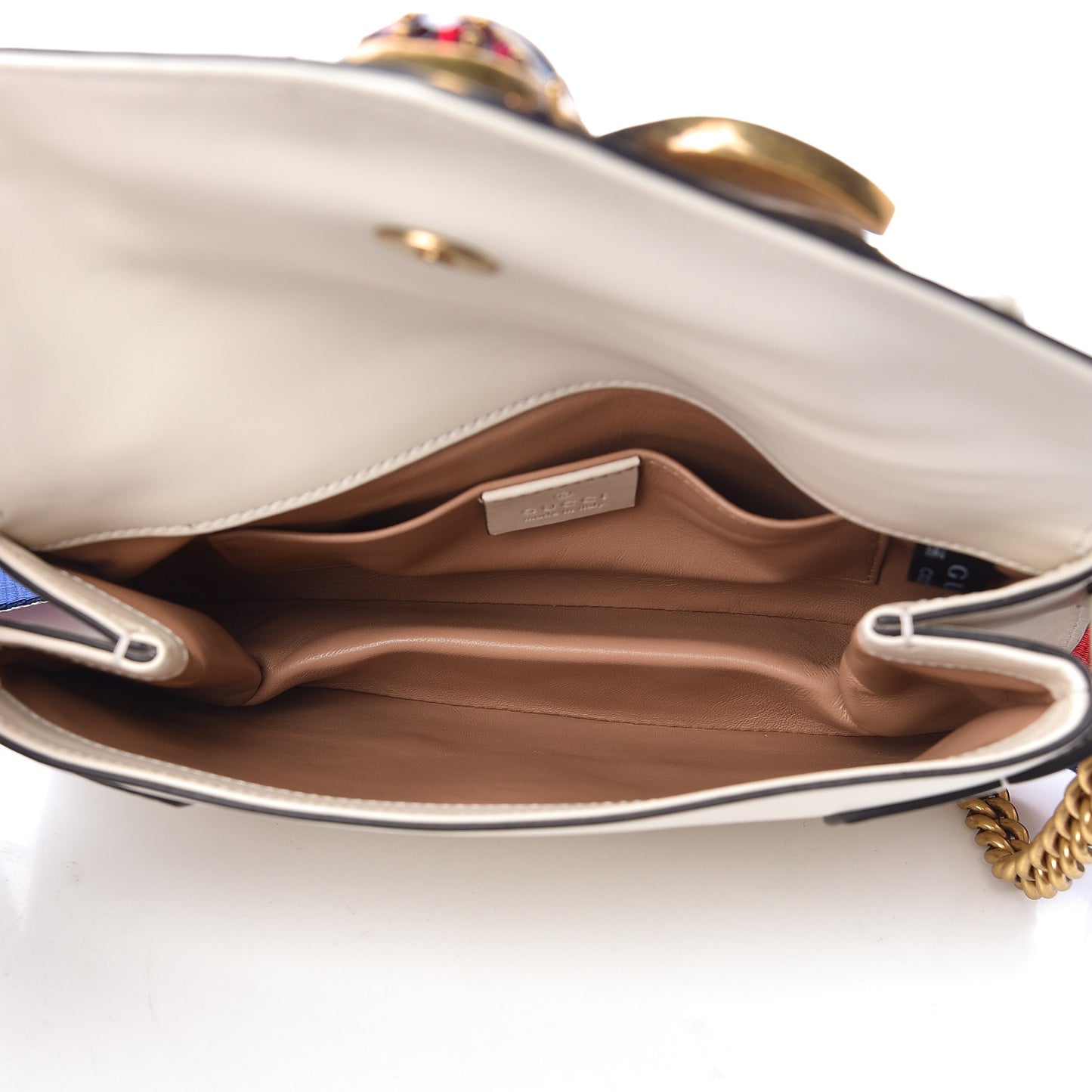 Nappa Pearl Studded Mini Queen Margaret Broadway Shoulder Bag Mystic White