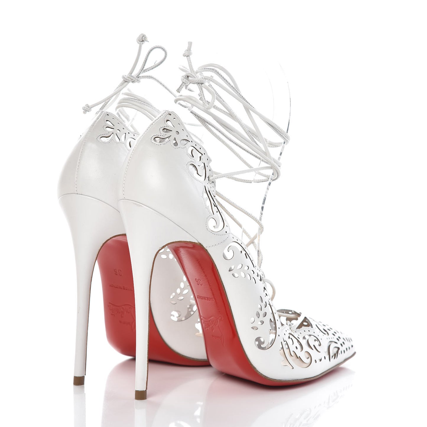 Calfskin Impera 120 Pumps 36 White