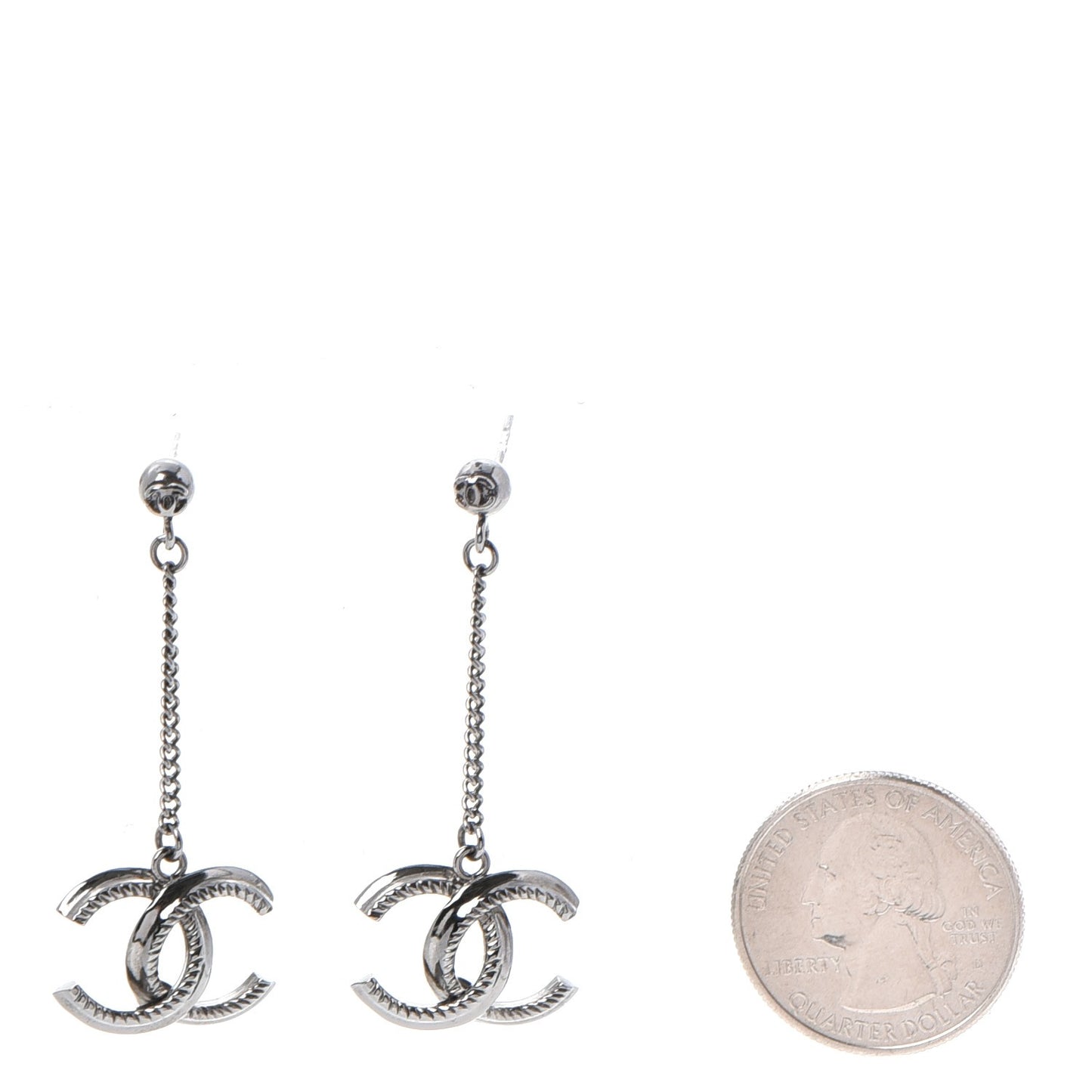 CC Dangle Earrings Silver
