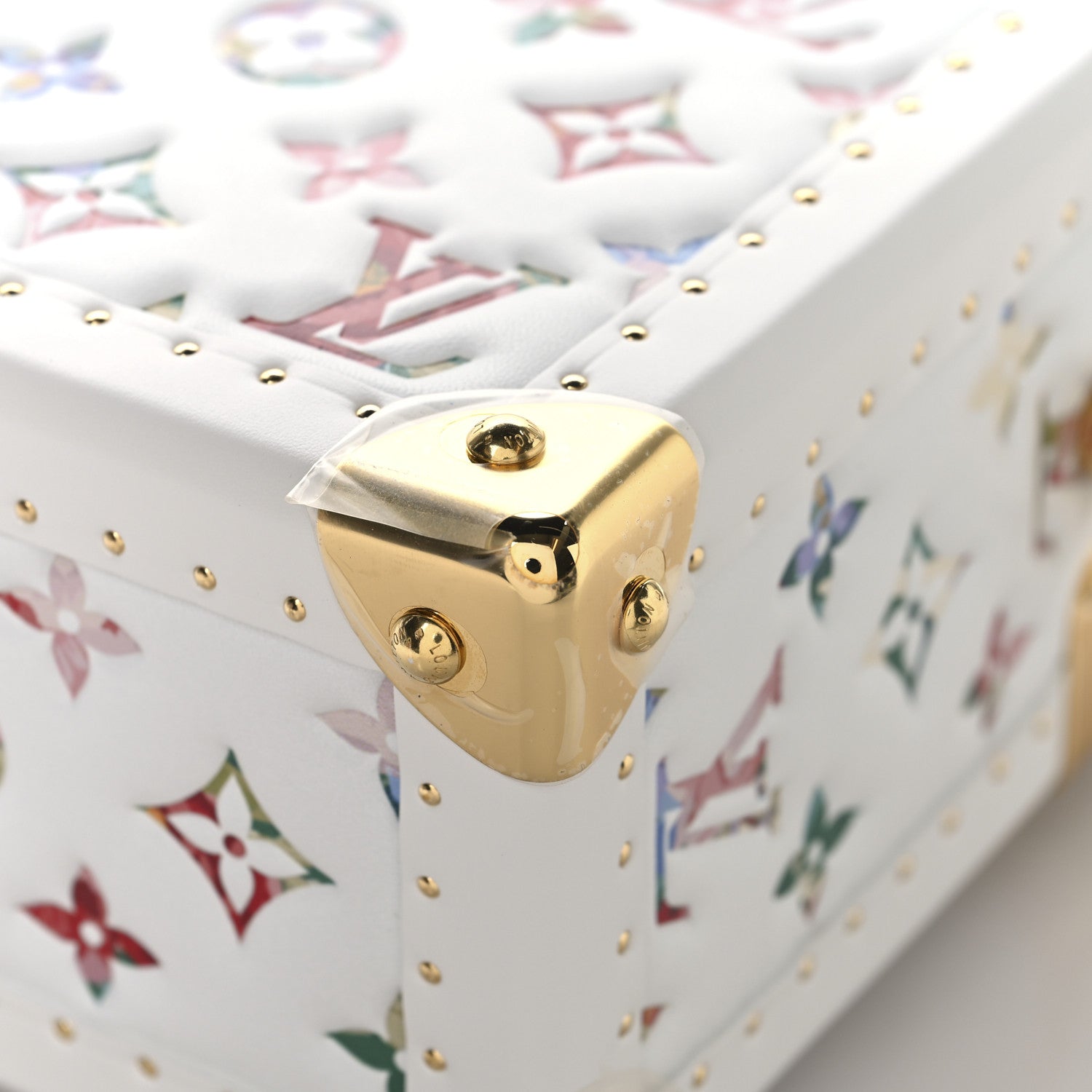 Louis Vuitton Lambskin Embossed Monogram LV Garden Camera Box White Multicolor 11 of 11