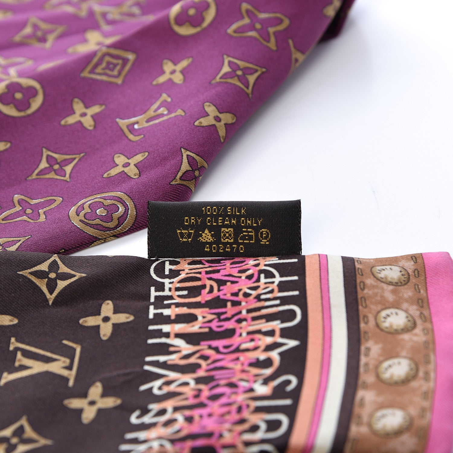 Louis Vuitton Silk Monogram Map Bandeau 5 of 5