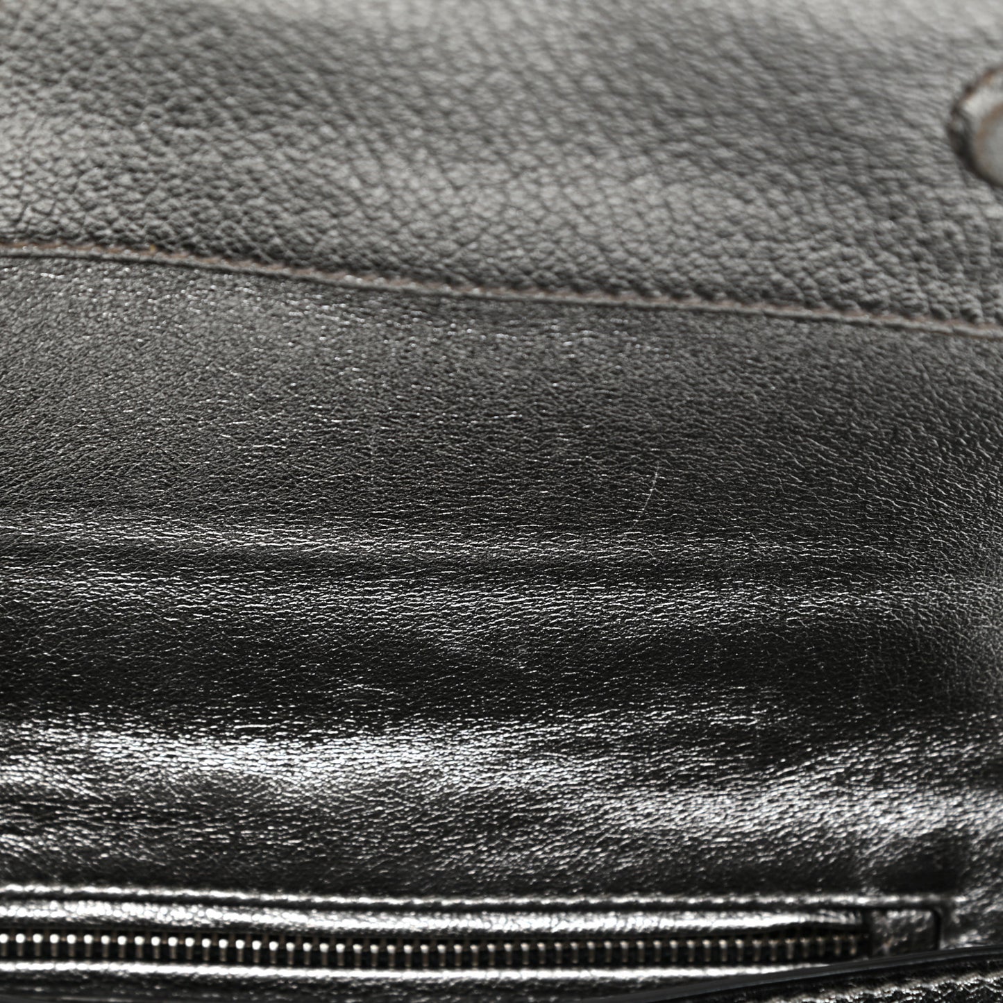 Metallic Goatskin Bandoliera Madras Shoulder Bag Chrome