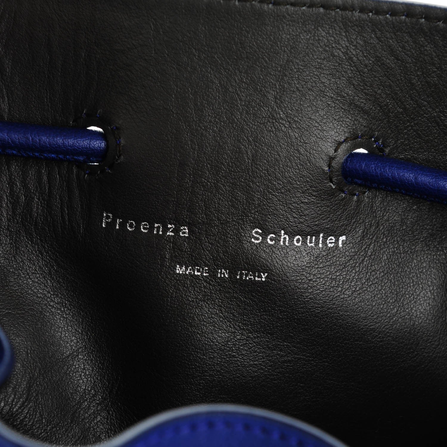 Proenza Schouler Calfskin Buffalo Medium Bucket Bag Blue 7 of 9