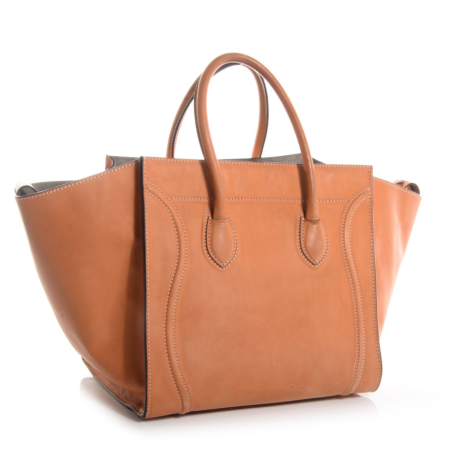 Celine Natural Calfskin Medium Phantom Luggage Tan 3 of 9