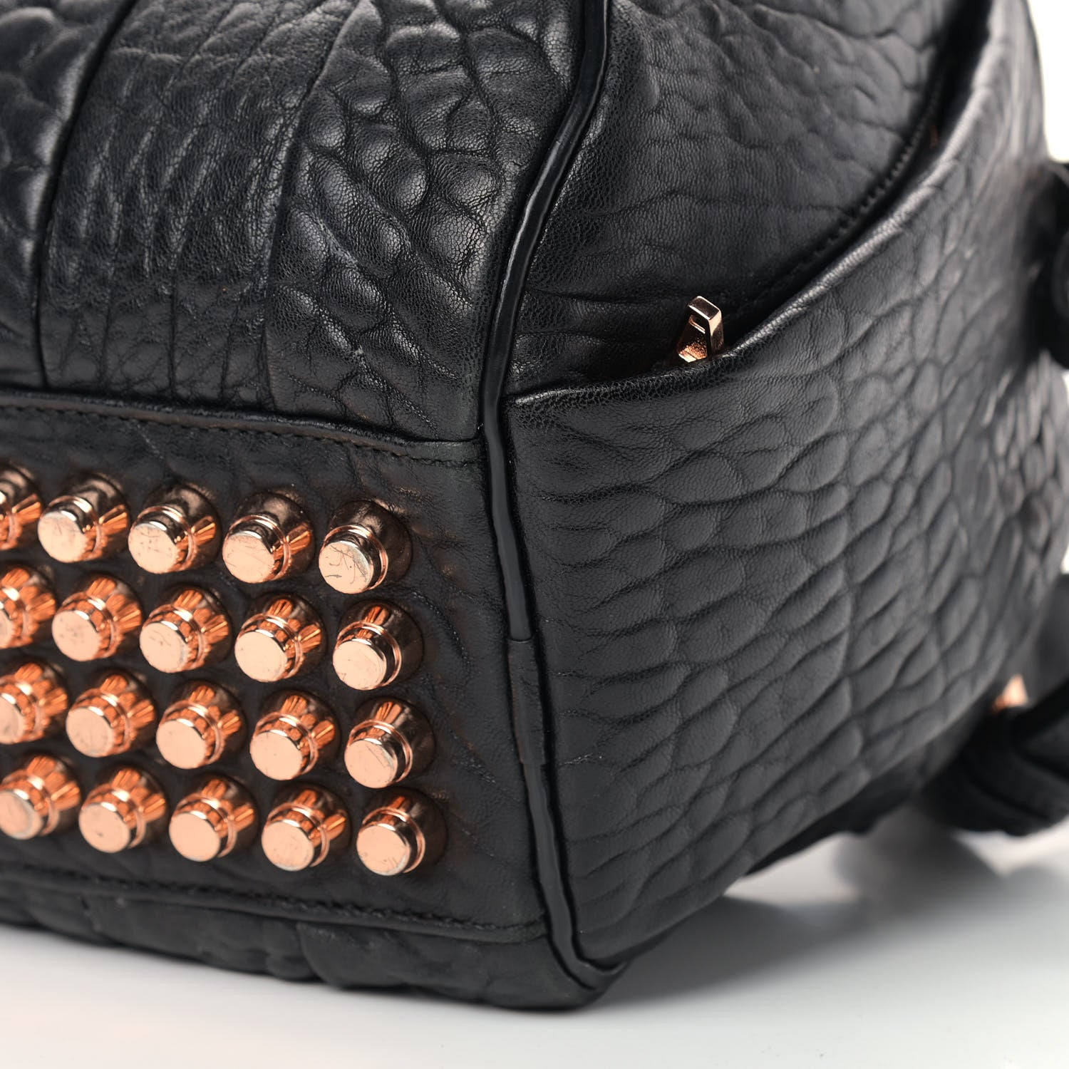Alexander Wang Pebbled Lambskin Mini Rockie Black Rose Gold Hardware 9 of 11