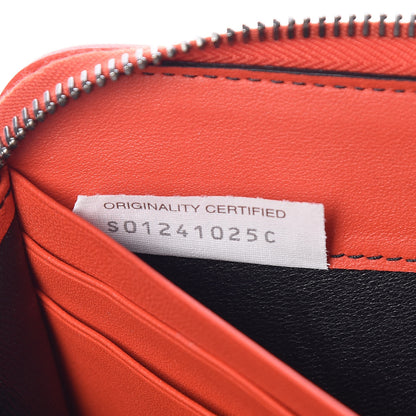 Bottega Veneta Embroidered Nappa Zip Around Wallet China Red 9 of 11