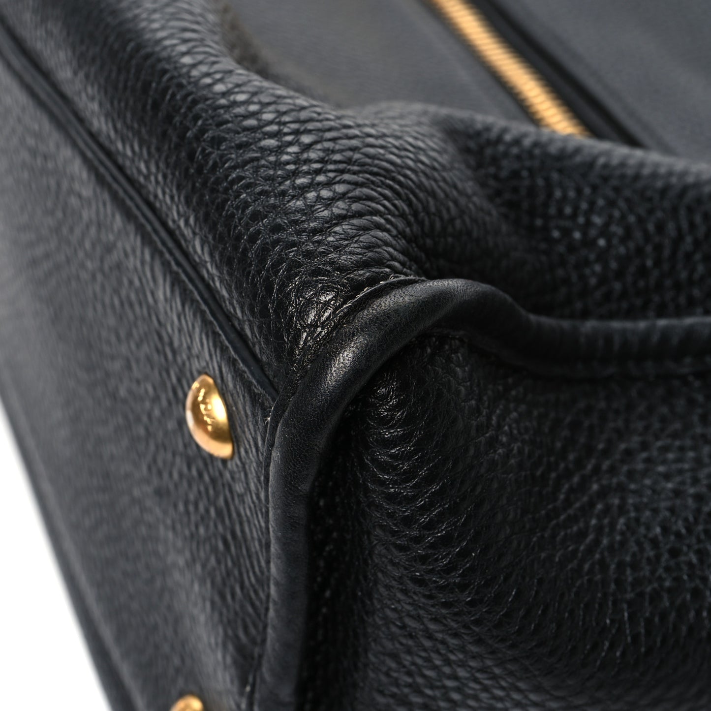Vitello Daino Shopping Satchel Black