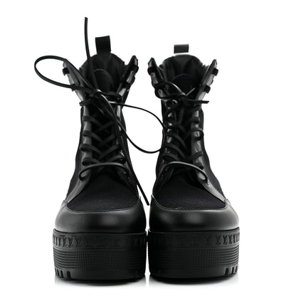 Louis Vuitton Canvas Laureate Platform Desert Boots 41 Black 2 of 8