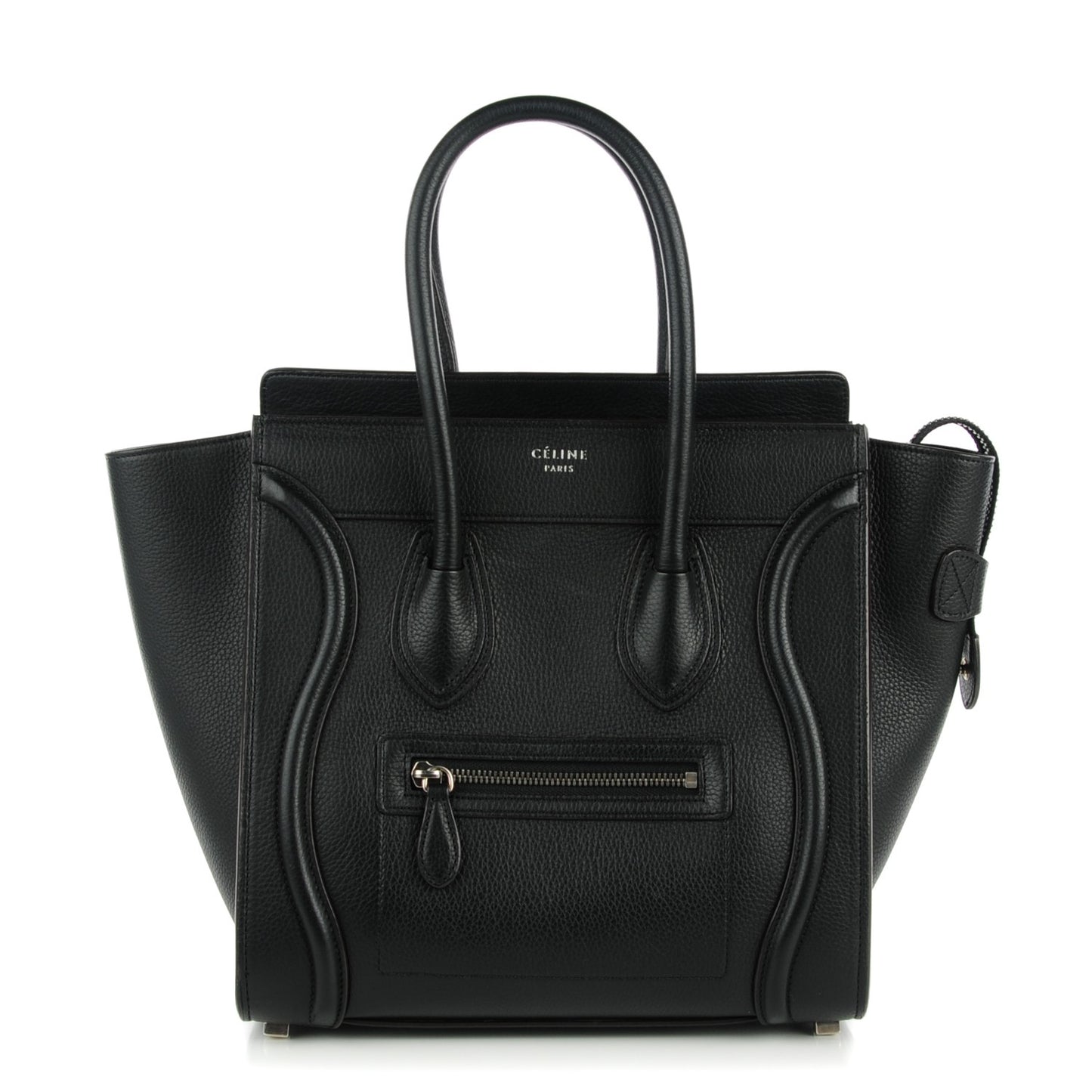 Drummed Calfskin Micro Luggage Black