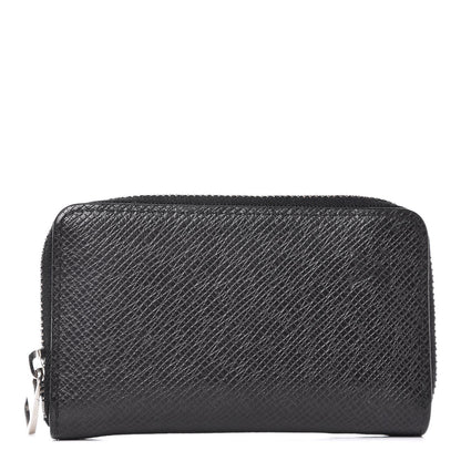 Louis Vuitton Taiga Zippy Coin Purse Vertical Black 1 of 6