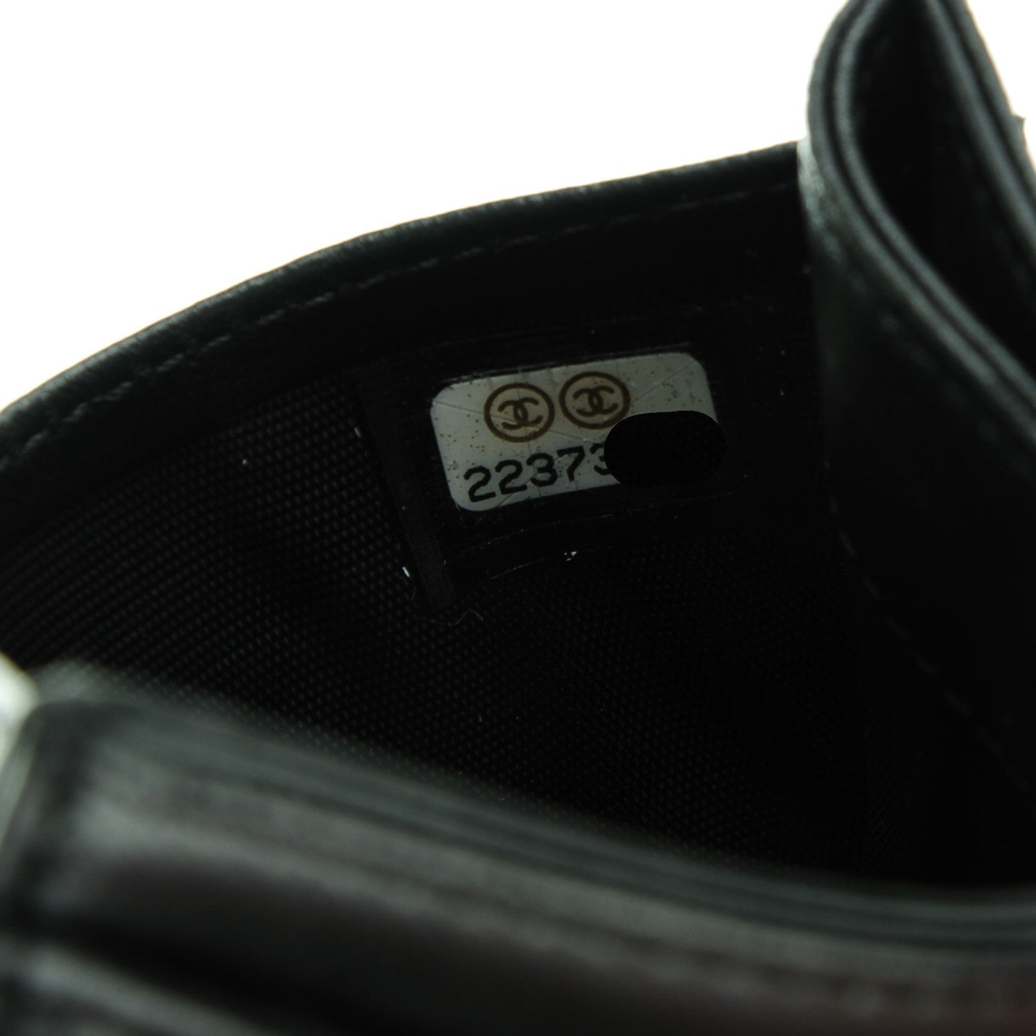 Chanel Lambskin Chevron Quilted Card Holder So Black 8 of 8