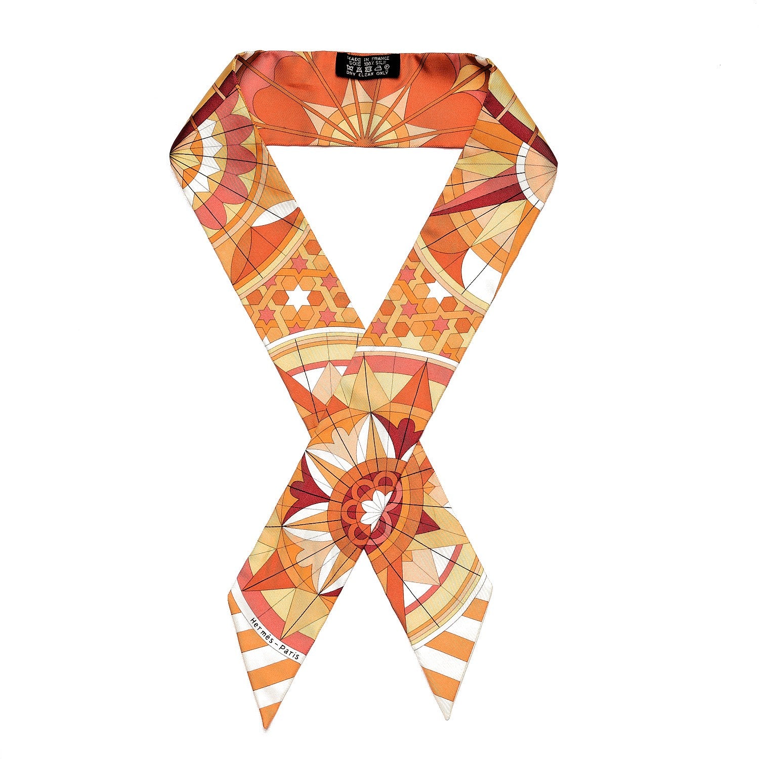 Hermes Silk Rose de Compas Twilly 1 of 4