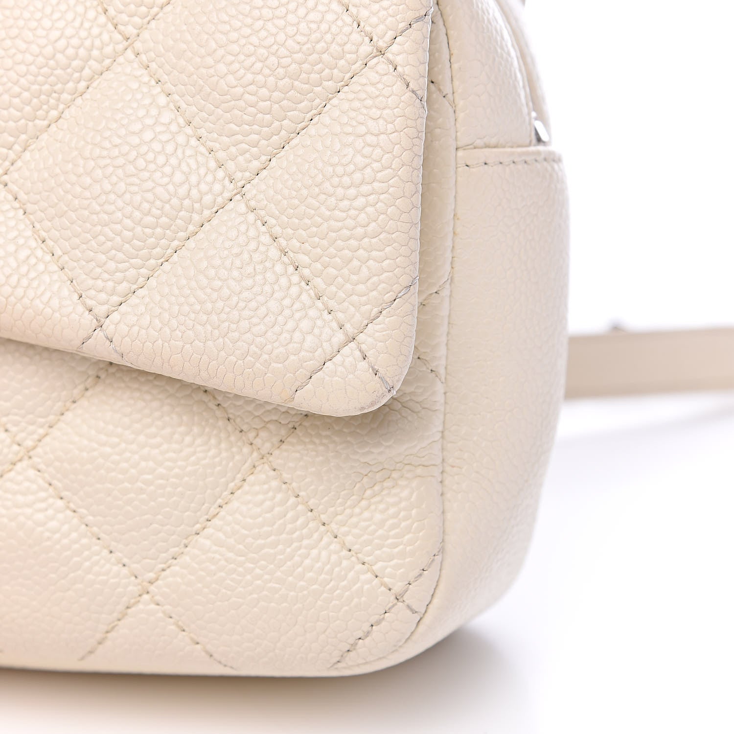 Chanel Caviar Quilted Medium Easy Flap Dark White 11 of 18