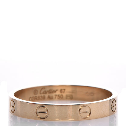 Cartier 18K Yellow Gold 4mm LOVE Wedding Band Ring 67 11.75 1 of 5