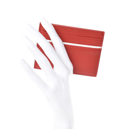 Christian Dior Calfskin Card Holder Rouge Blanc 2 of 9