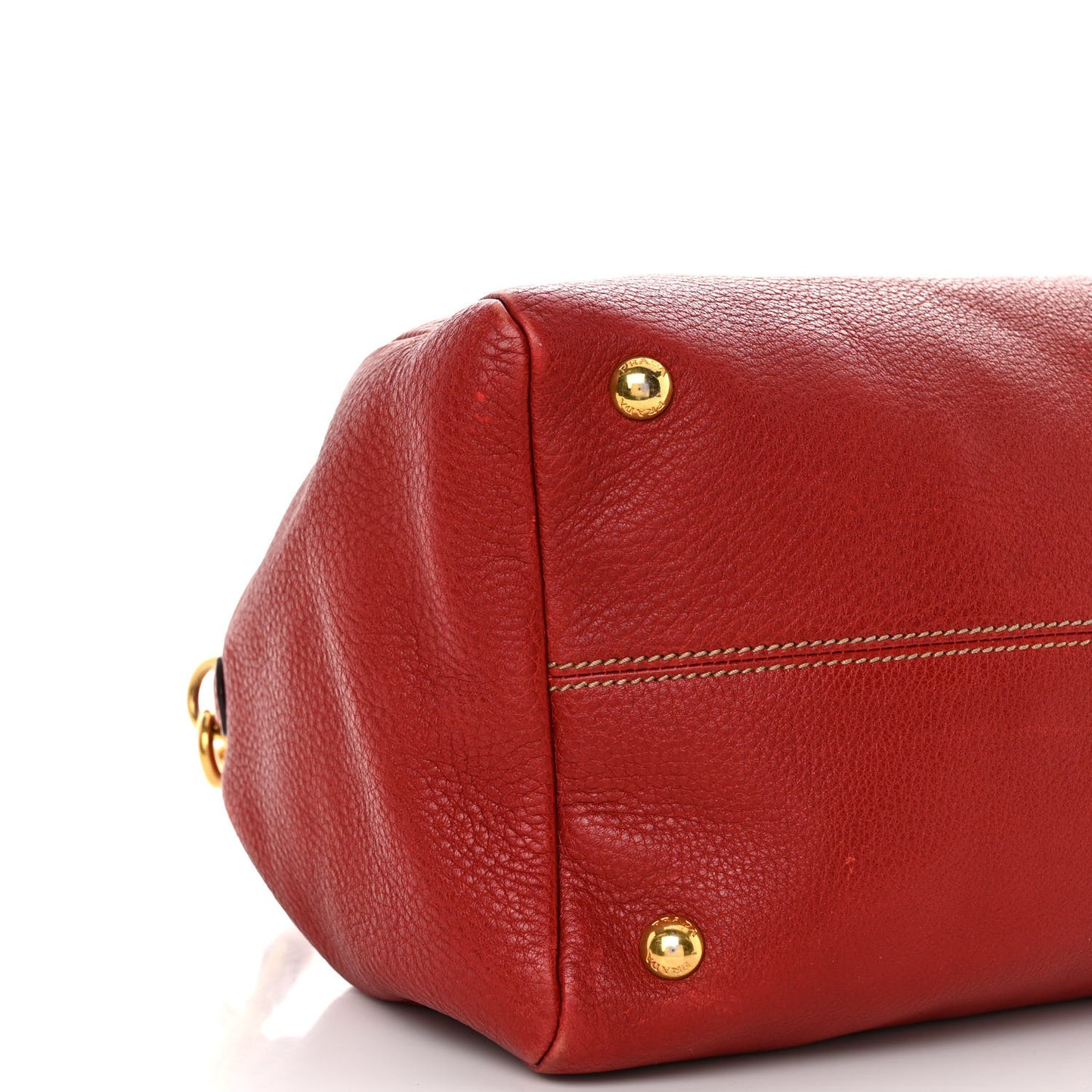 Vitello Daino Top Handle Shoulder Bag Rosso